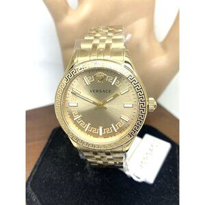 Versace Women's Watch VEHU00720 Hellenyium Swiss Quartz Gold Steel 34mm